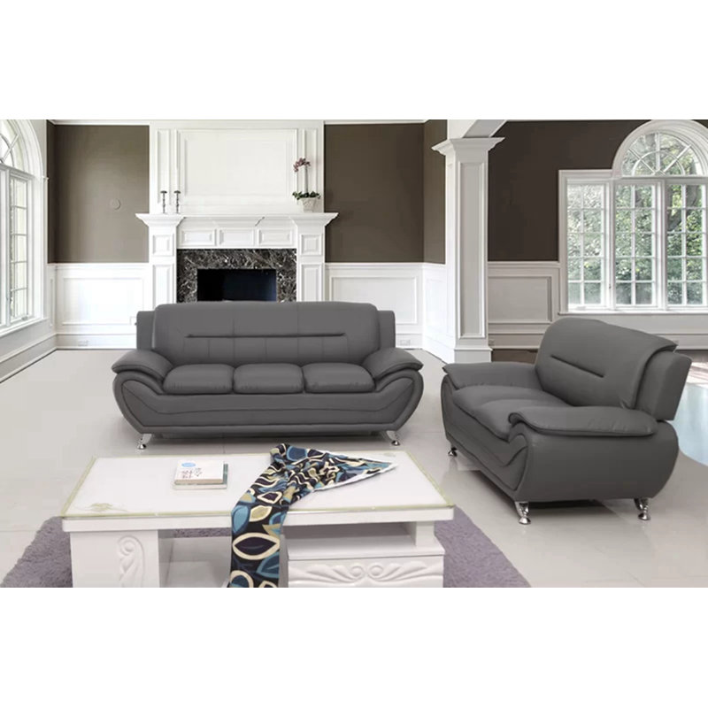 Orren Ellis Mulvey 76'' Faux Leather Sofa & Reviews Wayfair